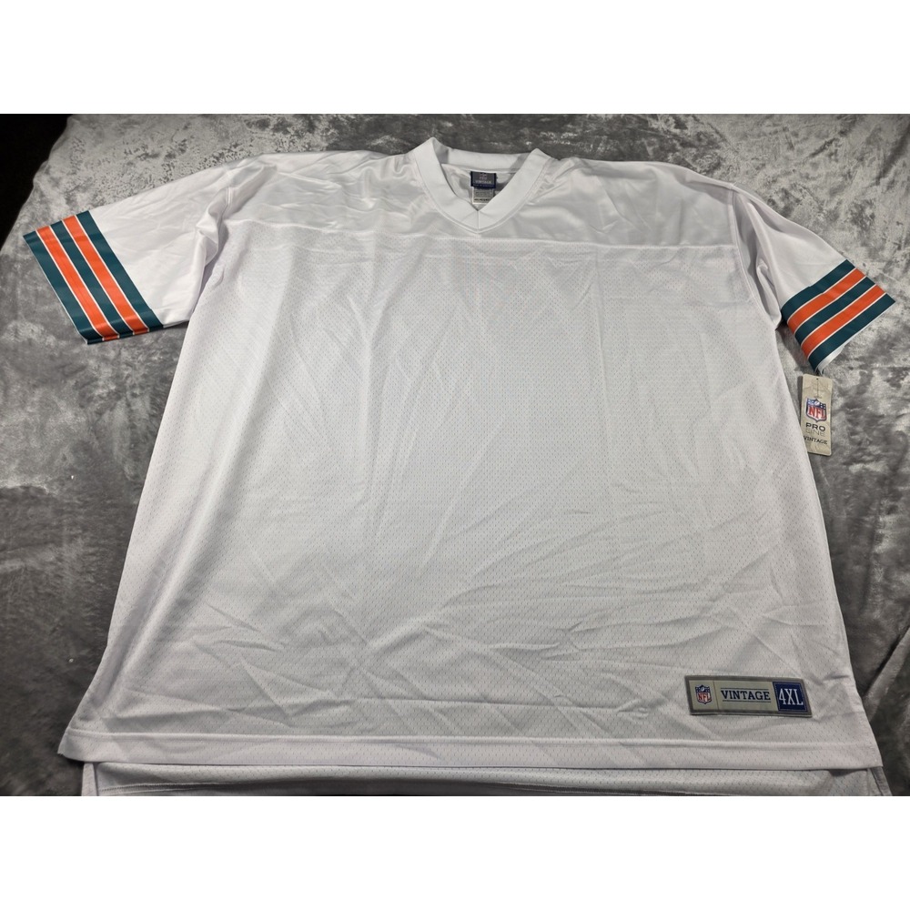 NWT Pro Line Vintage Miami Dolphins Blank Football Jersey Men's Size 4XL